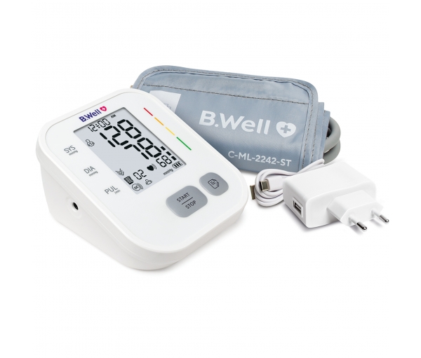 Автоматический тонометр с адаптером и манжетой на плечо (22-42 см) B.Well PRO-22/Adapter