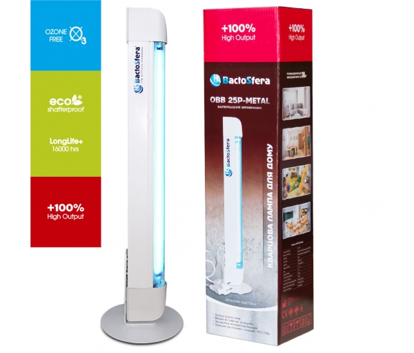 Бактерицидный облучатель BactoSfera OBB 25P-Metal ECO +100% 