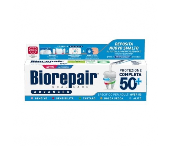 Зубная паста "Комплексный уход Адвансед" без фтора, Biorepair, 75 мл