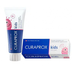 Дитяча зубна паста (від 6 років) з фтором Curaprox Kids зі смаком кавуна, 60 мл Дитяча зубна паста (від 6 років) з фтором Curaprox Kids зі смаком кавуна, 60 мл