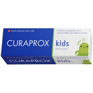 Дитяча зубна паста (від 6 років) з фтором Curaprox Kids зі смаком м'яти, 60 мл
