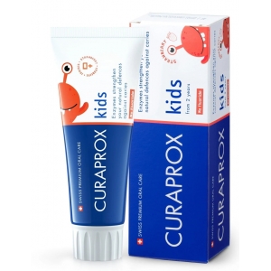 Дитяча зубна паста (від 2 років) з фтором Curaprox Kids зі смаком полуниці, 60 мл Дитяча зубна паста (від 2 років) з фтором Curaprox Kids зі смаком полуниці, 60 мл