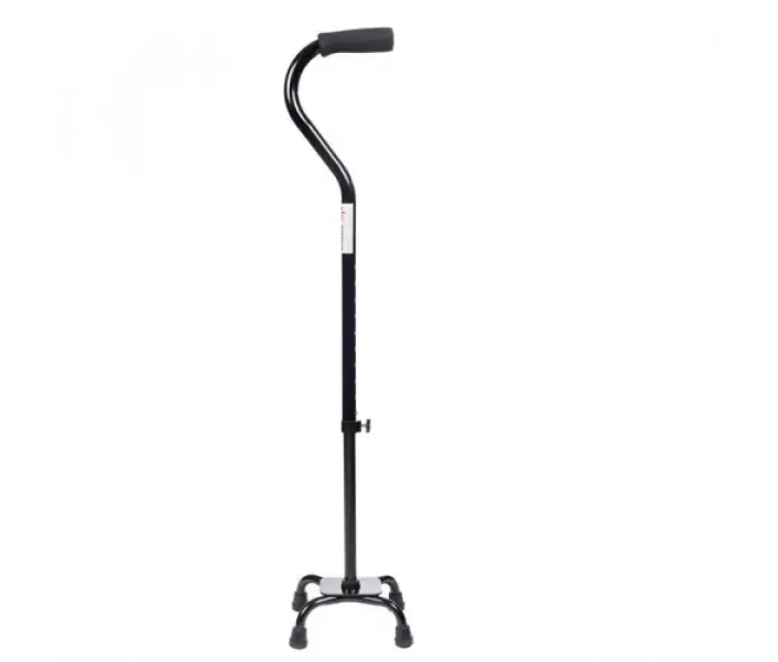 Трость, квадропод, с 4-а ножками и малой базой  Doctor Life 10110BL (регулируемая)