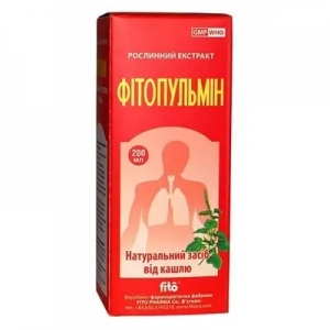 Рослинний екстракт від кашлю "Фітопульмін" Fito Pharma, 200 мл Рослинний екстракт від кашлю "Фітопульмін" Fito Pharma, 200 мл