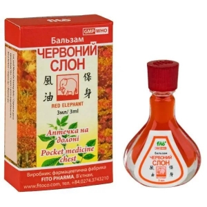 Бальзам "Червоний слон" (при простудних захворюваннях) Fito Pharma, 3 мл Бальзам "Червоний слон" (при простудних захворюваннях) Fito Pharma, 3 мл