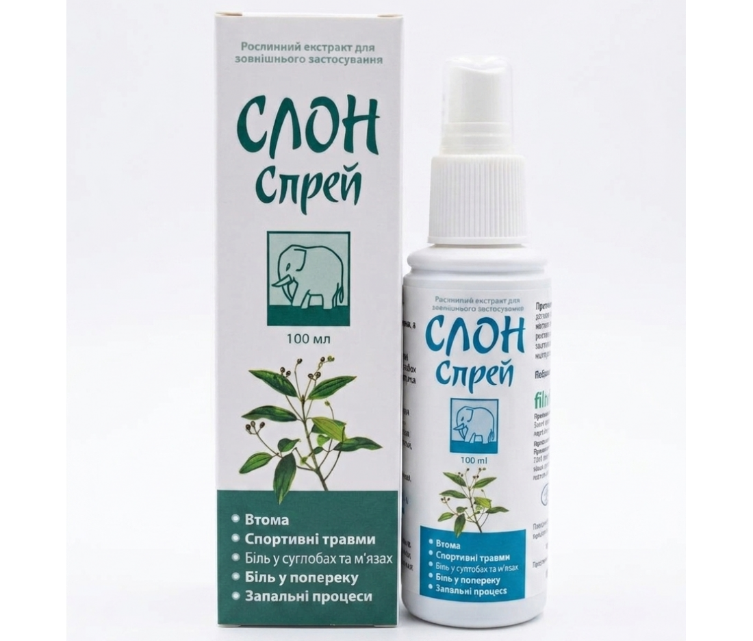 Слон спрей при болях у суглобах та м'язах Fito Pharma, 100 мл Слон спрей при болях у суглобах та м'язах Fito Pharma, 100 мл