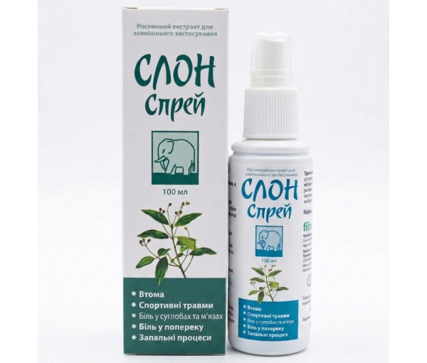 Слон спрей при болях у суглобах та м'язах Fito Pharma, 100 мл Слон спрей при болях у суглобах та м'язах Fito Pharma, 100 мл