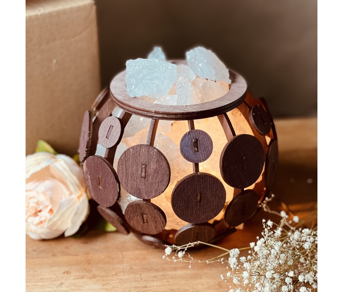 Соляна лампа "Сфера" 3 кг, Salt Lamp