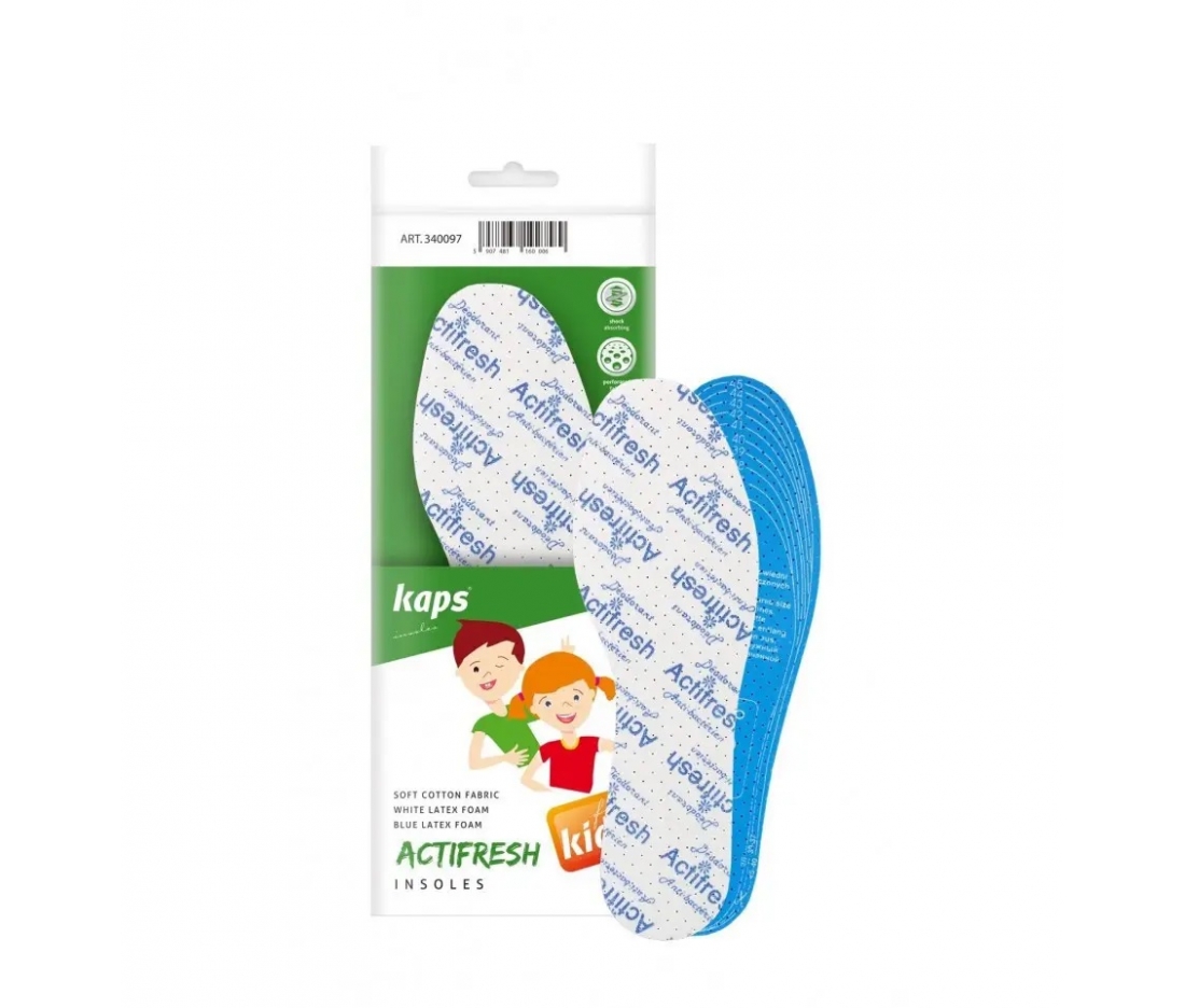 Детские гигиенические стельки (для вырезания) Kaps Actifresh Kids Детские гигиенические стельки (для вырезания) Kaps Actifresh Kids