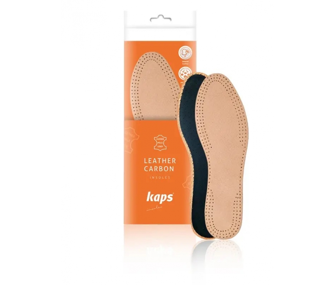 Кожаные стельки для обуви Kaps Leather Carbon