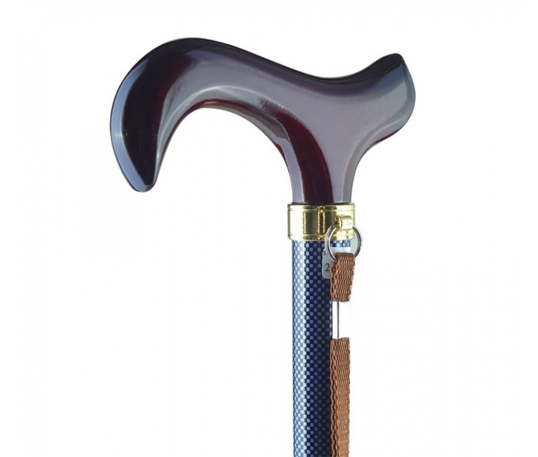 Трость регулируемая по высоте с рисунком Nova E2010AD синий квадрат (E001)