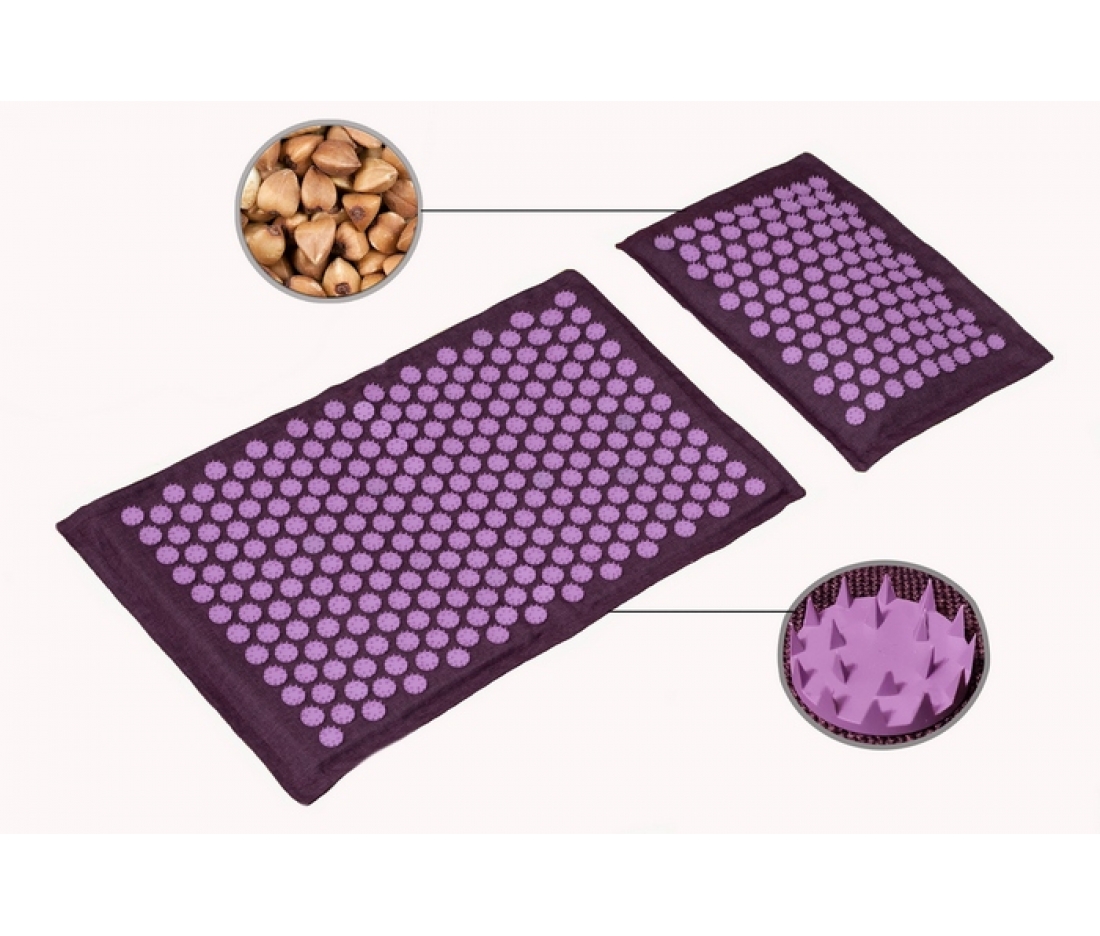 Акупунктурный коврик “Ортек”. Набор коврик + подушка: аппликатор Кузнецова 10026 Ortek