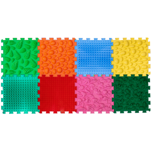 Коврик массажный "Пазлы Микс" (8 элементов) 09224 Ortek Коврик массажный "Пазлы Микс" (8 элементов) 09224 Ortek