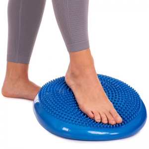 Балансировочная подушка массажная D 33см надувная с насосом 10401 Ortek