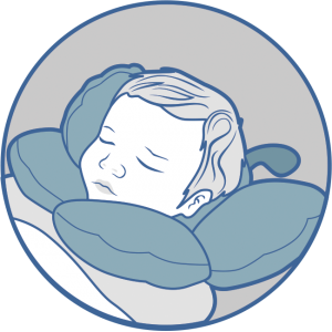 Детская анатомическая подушка для путешествий дорожная 42х32х6см Olvi J2302 Travel