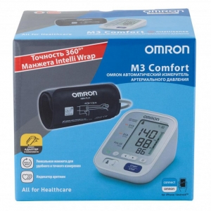 Автоматический тонометр с манжетой Intelli Wrap и адаптером сети, Omron M3 Comfort (HEM-7134-ALRU)