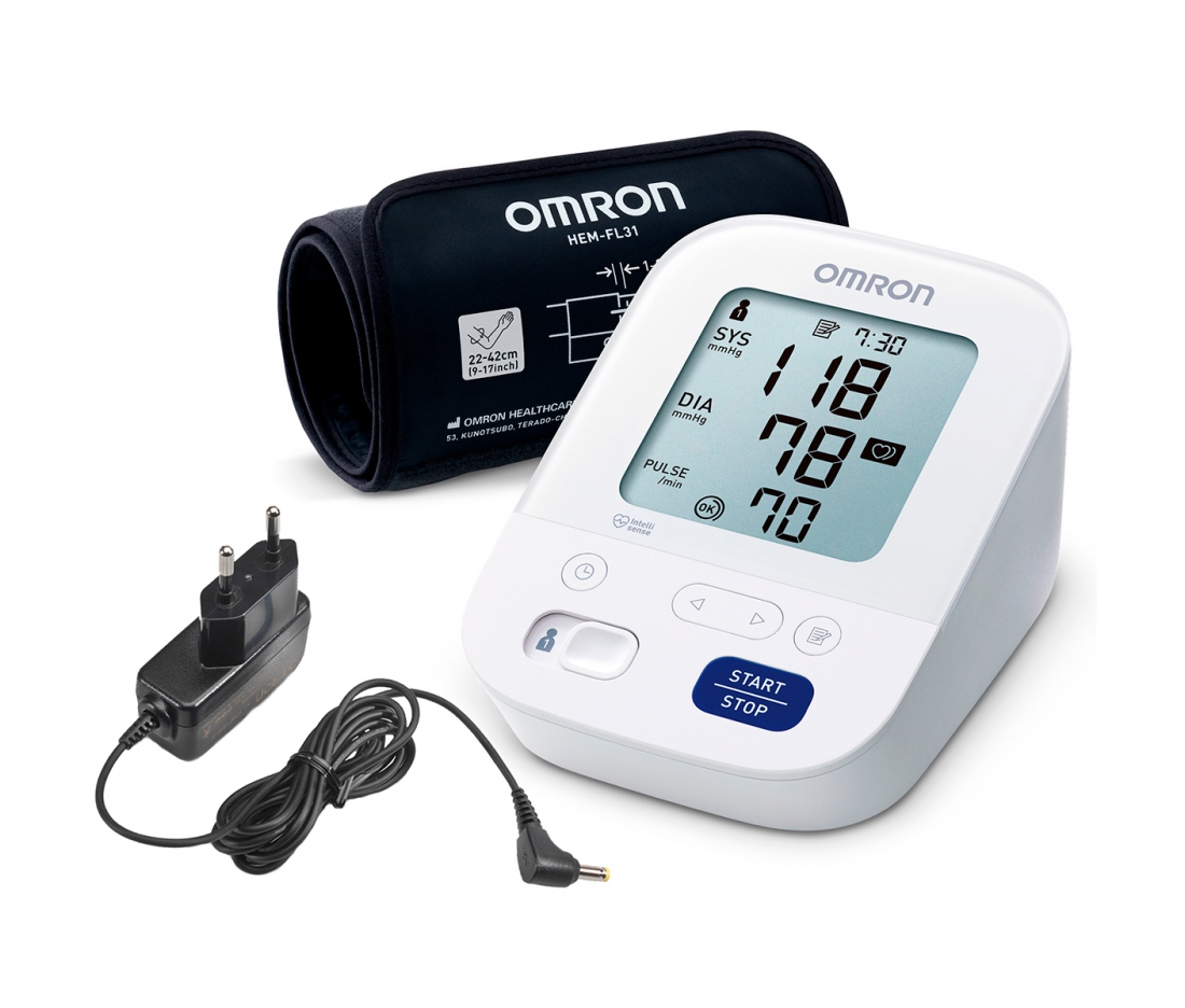 Автоматический тонометр на плечо с адаптером Omron M3 Comfort (HEM-7155-E)