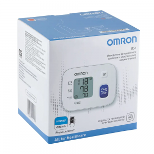 Автоматический тонометр с манжетой на запястье Omron RS1 (HEM-6160-E)