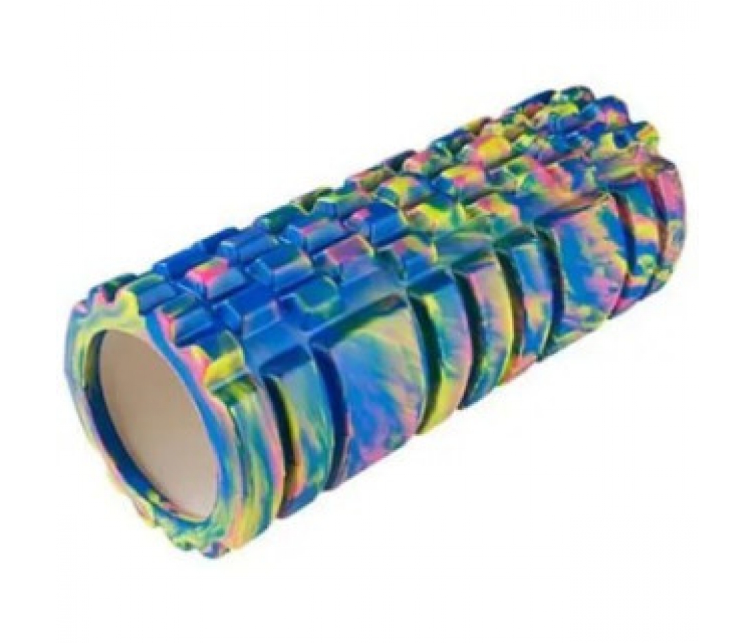 Ролик для йоги, пілатесу, фітнесу (33х14 см) мультиколір, 11097 Ortek 