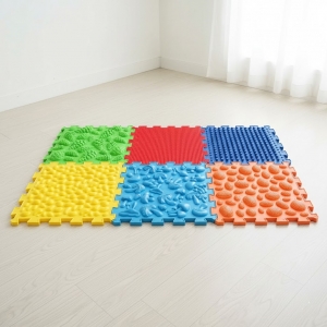 Коврик массажный "Пазлы Микс" (6 элементов) 07790 Ortek