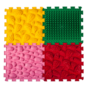 Коврик массажный "Пазлы Микс" (4 элемента) 07789 Ortek