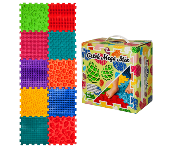 Коврик массажный "Пазлы Микс" (10 элементов) 09428 Ortek