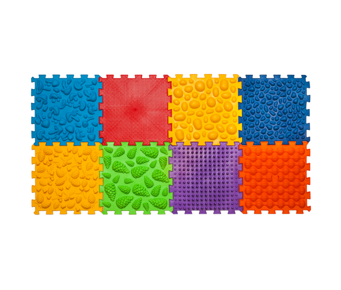 Коврик массажный "Пазлы Микс" (8 элементов) 09224 Ortek