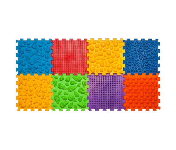 Коврик массажный "Пазлы Микс" (8 элементов) 09224 Ortek