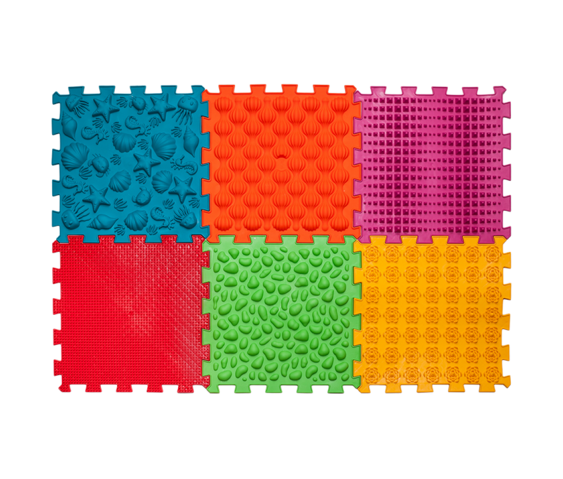 Коврик массажный "Пазлы Морской" (6 элементов) 09713 Ortek