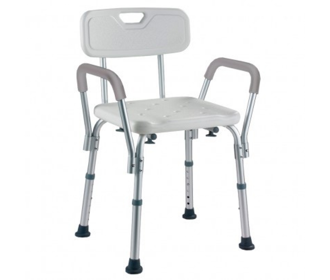 Стул для ванной и душа со спинкой и поручнями OSD-QA10