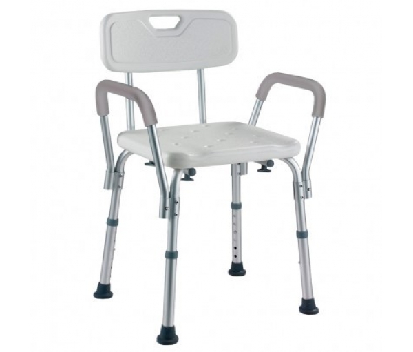 Стул для ванной и душа со спинкой и поручнями OSD-QA10