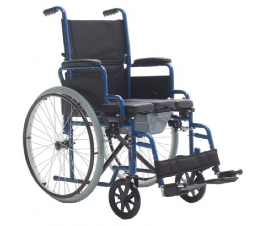 Складная инвалидная коляска с санитарным оснащением OSD-BST-45