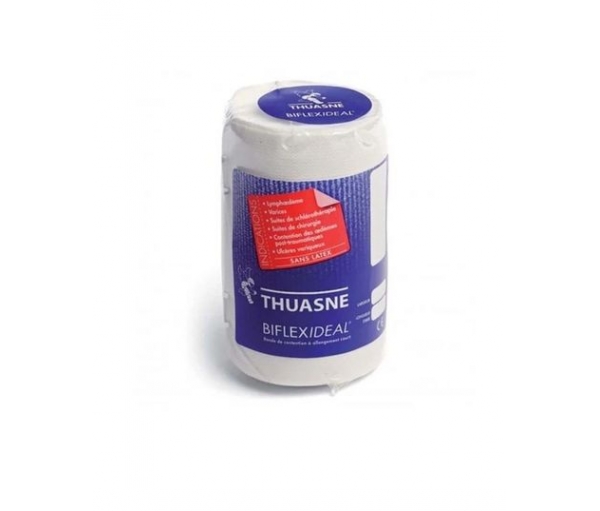 Бинт Biflex компрессионный короткой растяжимости, белый, размер 10см х 5м 