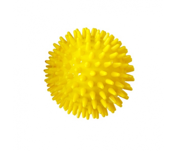 Мяч массажный твердый 8 см с шипами Тип 1116/8  Торос-Груп (желтый)
