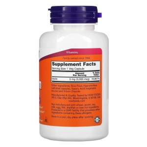 Біотин у капсулах, Now Foods Biotin 5,000 mcg (120 капсул) Біотин у капсулах, Now Foods Biotin 5,000 mcg (120 капсул)