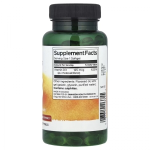Вітамін D3 для здоров'я кісток, Swanson Vitamin D3 Highest Potency 5000 IU (125 мкг), 250 капсул Вітамін D3 для здоров'я кісток, Swanson Vitamin D3 Highest Potency 5000 IU (125 мкг), 250 капсул