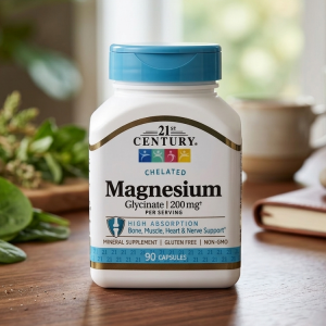 Магній гліцинат для нервової системи 21st Century Magnesium Glycinate 200 mg 90 капсул