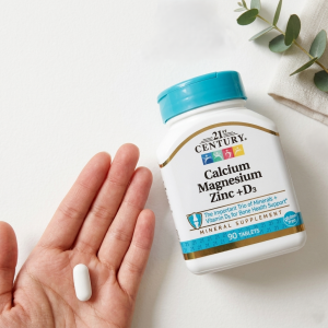 Кальцій магній цинк та вітамін Д3 21st Century Calcium Magnesium Zinc+D3 90 таблеток