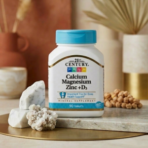 Кальцій магній цинк та вітамін Д3 21st Century Calcium Magnesium Zinc+D3 90 таблеток