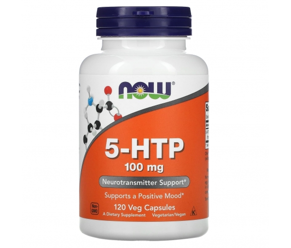 Дієтична добавка 5-HTP (5-гідрокситриптофан), 100 mg NOW Foods (120 капсул) Дієтична добавка 5-HTP (5-гідрокситриптофан), 100 mg NOW Foods (120 капсул)