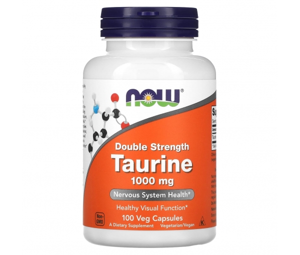 Таурін, подвійна сила, Now Foods Taurine 1000 mg Double Strength (100 капсул) Таурін, подвійна сила, Now Foods Taurine 1000 mg Double Strength (100 капсул)