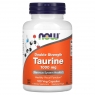 Таурін, подвійна сила, Now Foods Taurine 1000 mg  Double Strength (100 капсул)