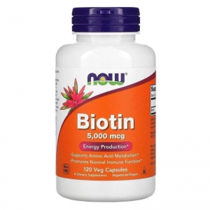 Біотин у капсулах, Now Foods Biotin 5,000 mcg (120 капсул) Біотин у капсулах, Now Foods Biotin 5,000 mcg (120 капсул)