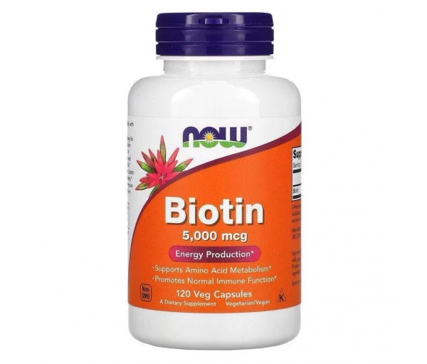 Біотин у капсулах, Now Foods Biotin 5,000 mcg (120 капсул) Біотин у капсулах, Now Foods Biotin 5,000 mcg (120 капсул)