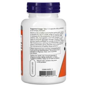 Гліцин для нервової системи Now Foods Glycine 1000 mg Veg Capsules (100 капсул) Гліцин для нервової системи Now Foods Glycine 1000 mg Veg Capsules (100 капсул)