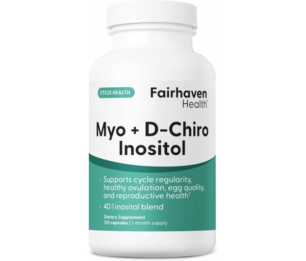 Міо-інозитол для репродуктивного здоров'я Fairhaven Health Myo+D-Chiro Inositol (120 капсул) Міо-інозитол для репродуктивного здоров'я Fairhaven Health Myo+D-Chiro Inositol (120 капсул)