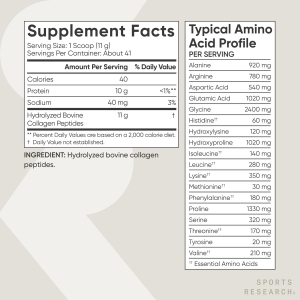 Колагенові пептиди Sports Research Collagen Peptides, без ароматизаторів, 454 г