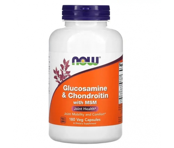 Глюкозамін та хондроїтин з MСM для здоров'я суглобів, Now Foods Glucosamine & Chondroitin (180 капсул) Глюкозамін та хондроїтин з MСM для здоров'я суглобів, Now Foods Glucosamine & Chondroitin (180 капсул)