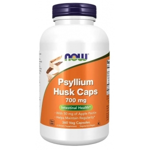 Лушпиння насіння подорожника для здоров'я кишечника Psyllium Husk Caps 700 mg Now Foods (360 капсул)