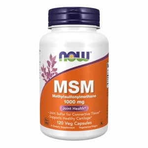 Метилсульфонілметан (МСМ) для зменшення болю в суглобах, Now Foods MSM 1000 mg (120 капсул)